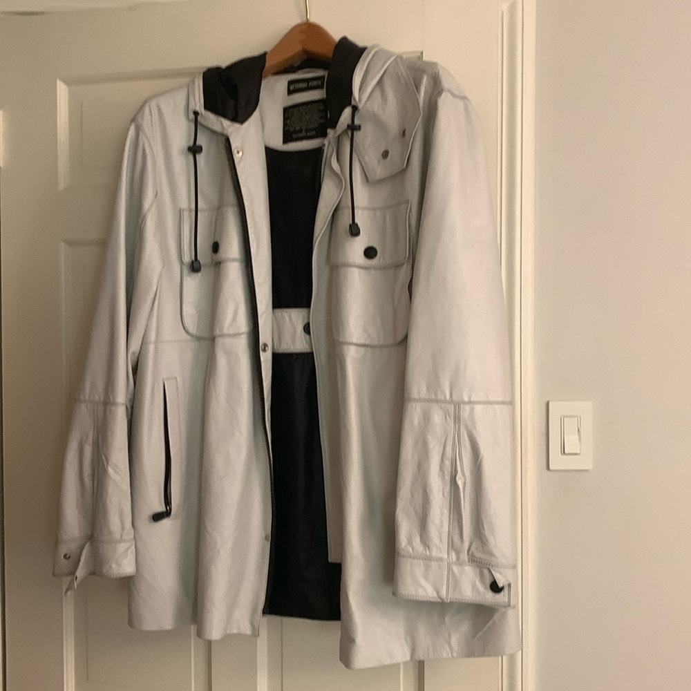 Man’s Italian Leather Windbreaker